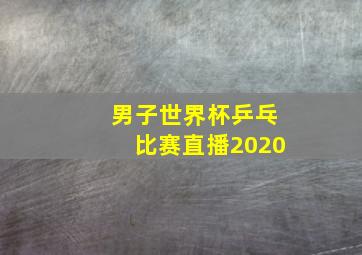 男子世界杯乒乓比赛直播2020