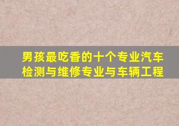 男孩最吃香的十个专业汽车检测与维修专业与车辆工程