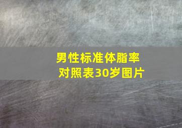 男性标准体脂率对照表30岁图片