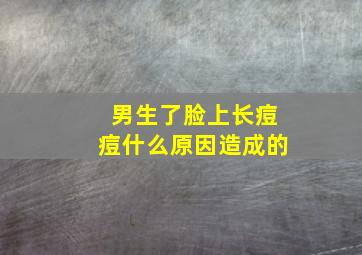 男生了脸上长痘痘什么原因造成的