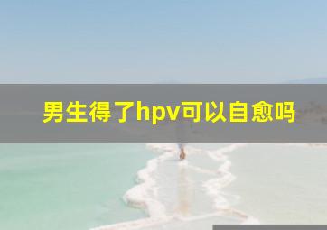 男生得了hpv可以自愈吗