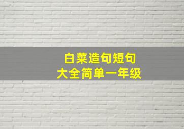 白菜造句短句大全简单一年级