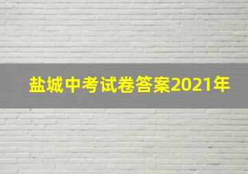 盐城中考试卷答案2021年