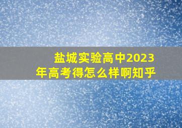 盐城实验高中2023年高考得怎么样啊知乎