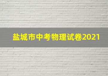 盐城市中考物理试卷2021