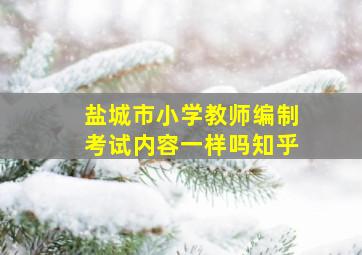 盐城市小学教师编制考试内容一样吗知乎