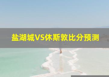 盐湖城VS休斯敦比分预测