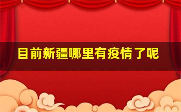 目前新疆哪里有疫情了呢