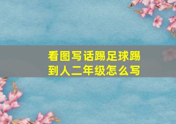 看图写话踢足球踢到人二年级怎么写