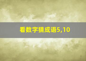 看数字猜成语5,10