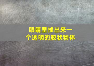 眼睛里掉出来一个透明的胶状物体