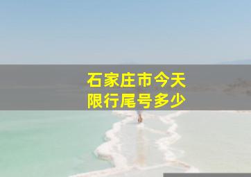 石家庄市今天限行尾号多少