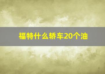 福特什么轿车20个油