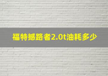 福特撼路者2.0t油耗多少