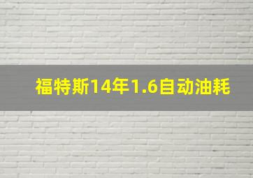 福特斯14年1.6自动油耗