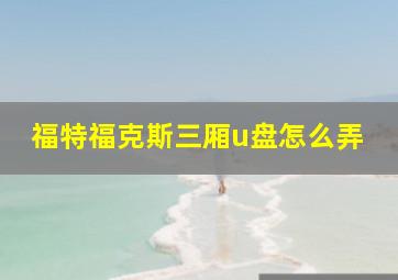 福特福克斯三厢u盘怎么弄