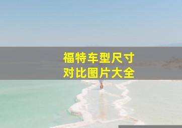 福特车型尺寸对比图片大全