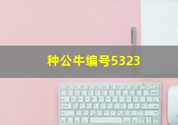 种公牛编号5323