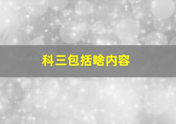 科三包括啥内容