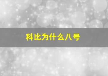 科比为什么八号