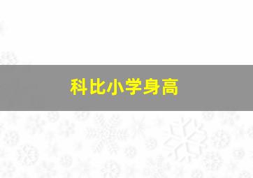 科比小学身高