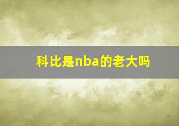 科比是nba的老大吗