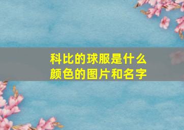 科比的球服是什么颜色的图片和名字