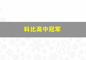 科比高中冠军