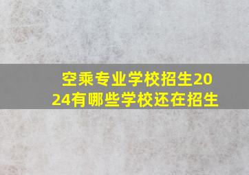 空乘专业学校招生2024有哪些学校还在招生