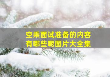 空乘面试准备的内容有哪些呢图片大全集