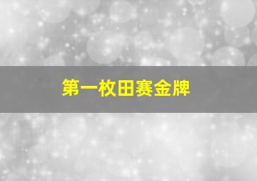 第一枚田赛金牌