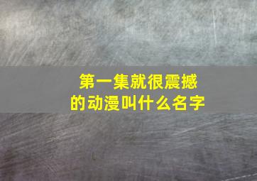 第一集就很震撼的动漫叫什么名字