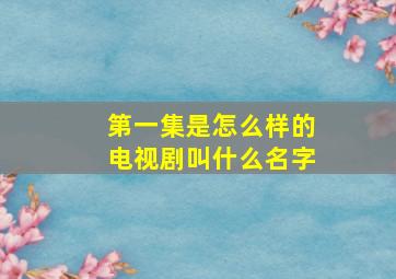 第一集是怎么样的电视剧叫什么名字