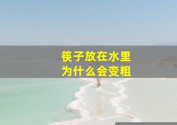 筷子放在水里为什么会变粗