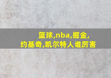 篮球,nba,掘金,约基奇,凯尔特人谁厉害