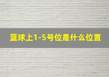 篮球上1-5号位是什么位置