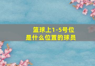 篮球上1-5号位是什么位置的球员