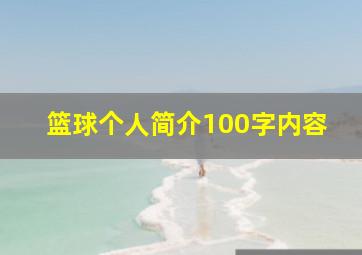 篮球个人简介100字内容