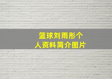 篮球刘雨彤个人资料简介图片