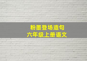 粉墨登场造句六年级上册语文