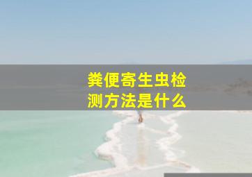 粪便寄生虫检测方法是什么