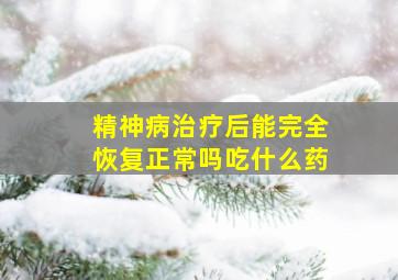 精神病治疗后能完全恢复正常吗吃什么药