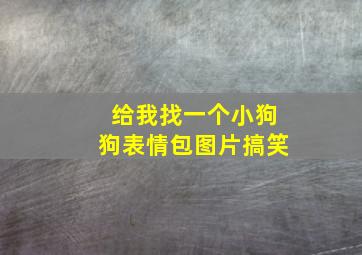 给我找一个小狗狗表情包图片搞笑