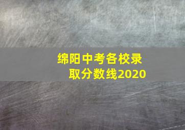 绵阳中考各校录取分数线2020