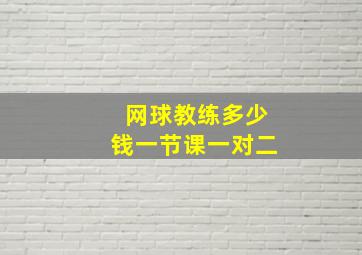 网球教练多少钱一节课一对二