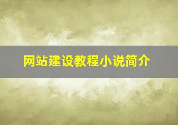 网站建设教程小说简介