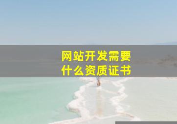 网站开发需要什么资质证书