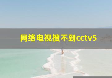 网络电视搜不到cctv5