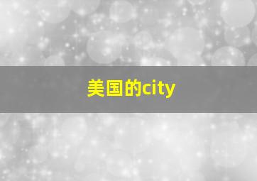 美国的city