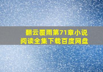 翻云覆雨第71章小说阅读全集下载百度网盘